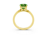 Yellow gold Round Cut Peridot Solitaire Engagement Ring with Classic Band and Four-Prong Setting_27