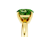 Yellow gold Round Cut Peridot Solitaire Engagement Ring with Round Band and Four-Prong Setting_5