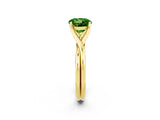 Yellow gold Round Cut Peridot Solitaire Twist Band Prong Setting Ring_38