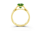Yellow gold Round Cut Peridot Solitaire Twist Band Prong Setting Ring_39