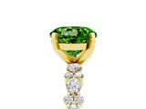 Yellow gold Round Cut Peridot Solitaire with Side Stones, Pave Band, Four-Prong Setting_41