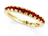Yellow gold Round Cut Ruby Pavé Set Thin Band_1