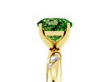 Yellow gold Round Cut Solitaire Diamond Engagement Ring with Twisted Pave Band and Four-Prong Setting_5