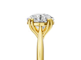 Yellow gold Round Cut Solitaire Diamond Ring with Six-Prong Setting and Classic Band_8
