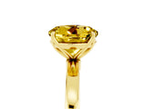 Yellow gold Round Cut Solitaire Diamond Ring with Thin Band and Four-Prong Setting_5