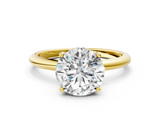 Yellow gold Round Cut Solitaire Engagement Ring with Four-Prong Setting and Classic Band_41