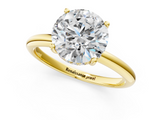 Yellow gold Round Cut Solitaire Engagement Ring with Four-Prong Setting and Classic Band_42