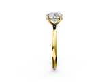 Yellow gold Round Cut Solitaire Engagement Ring with Four-Prong Setting and Classic Band_43
