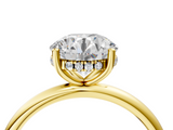 Yellow gold Round Cut Solitaire Engagement Ring with Four-Prong Setting and Classic Band_45