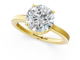 Yellow gold Round Cut Solitaire Engagement Ring with Four-Prong Setting on a Classic Band_58