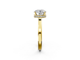 Yellow gold Round Cut Solitaire Engagement Ring with Four-Prong Setting on a Classic Band_59