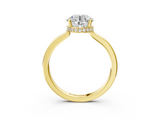 Yellow gold Round Cut Solitaire Engagement Ring with Four-Prong Setting on a Classic Band_60