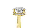 Yellow gold Round Cut Solitaire Engagement Ring with Four-Prong Setting on a Classic Band_62