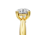 Yellow gold Round Cut Solitaire Engagement Ring with Tapered Band and Four-Prong Setting 5