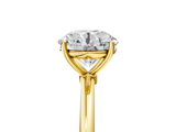 Yellow gold Round Cut Solitaire Engagement Ring with Thin Band and Four-Prong Setting_8