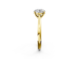 Yellow gold Round Cut Solitaire Ring with Cathedral Band and Four-Prong Setting_88