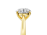 Yellow gold Round Cut Solitaire Ring with Cathedral Band and Four-Prong Setting_91