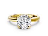 Yellow gold Round Cut Solitaire Ring with Four-Prong Setting and Classic Band_41