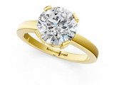 Yellow gold Round Cut Solitaire Ring with Four-Prong Setting and Classic Band_42