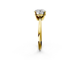 Yellow gold Round Cut Solitaire Ring with Four-Prong Setting on a Classic Band_61