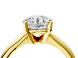 Yellow gold Round Cut Solitaire Ring with Four-Prong Setting on a Classic Band_63