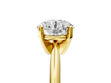 Yellow gold Round Cut Solitaire Ring with Four-Prong Setting on a Classic Band_64