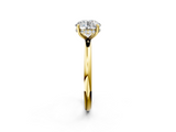 Yellow gold Round Cut Solitaire Ring with Thin Band and Four-Prong Setting_38