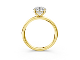 Yellow gold Round Cut Solitaire Ring with Thin Band and Four-Prong Setting_39