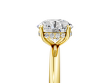 Yellow gold Round Cut Solitaire Ring with Thin Band and Four-Prong Setting_41