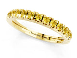 Yellow gold Round Cut Yellow Sapphire Pavé Set Thin Band_1