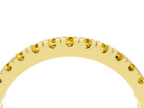 Yellow gold Round Cut Yellow Sapphire Pavé Set Thin Band_4