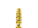 Yellow gold Round Cut Yellow Sapphire Pavé Set Thin Band_5
