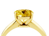 Yellow gold Round Cut Yellow Sapphire Solitaire Engagement Ring with Classic Band and Four-Prong Setting_28