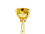 Yellow gold Round Cut Yellow Sapphire Solitaire Engagement Ring with Classic Band and Four-Prong Setting_29