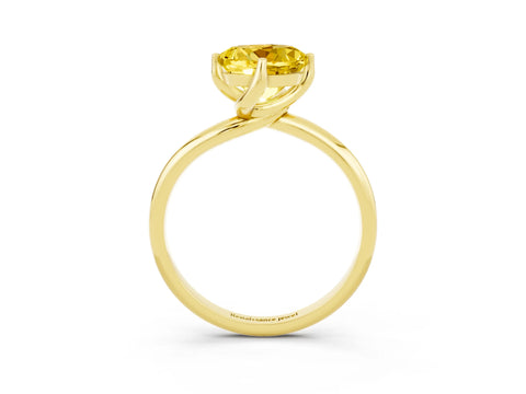 Yellow gold Round Cut Yellow Sapphire Solitaire Engagement Ring with Four-Prong Setting and Classic Band_15