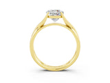 Yellow gold Round Cut Yellow Sapphire   Solitaire Twist Band Prong Setting Ring_15