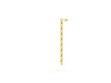 Yellow gold Round Diamond Bezel-Set Linear Drop Earrings_5