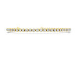 Yellow gold Round Diamond Bezel-Set Tennis Bracelet_2