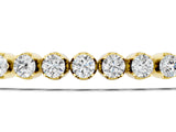 Yellow gold Round Diamond Bezel-Set Tennis Bracelet_3