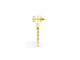 Yellow gold Round Diamond Chandelier Drop Earrings with Round Diamond Accents_1