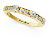 Yellow gold Round Diamond Channel Set Eternity Band with Prong Setting_24