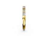 Yellow gold Round Diamond Channel Set Eternity Band with Prong Setting_25