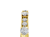 Yellow gold Round Diamond Channel Set Eternity Band with Prong Setting_28