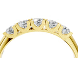 Yellow gold Round Diamond Channel Set Half Eternity Band with Shared Prong Setting_8