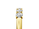 Yellow gold Round Diamond Channel Set Half Eternity Band with Shared Prong Setting_9