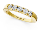 Yellow gold Round Diamond Channel Set Half Eternity Band_5