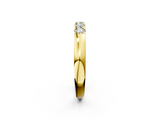 Yellow gold Round Diamond Channel Set Half Eternity Band_6