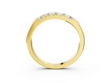 Yellow gold Round Diamond Channel Set Half Eternity Band_7