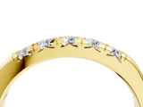 Yellow gold Round Diamond Channel Set Half Eternity Band_8