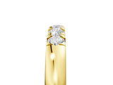 Yellow gold Round Diamond Channel Set Half Eternity Band_9